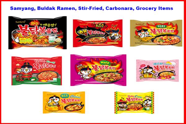 Samyang, Buldak Ramen, Stir-Fried, Carbonara, Grocery Items