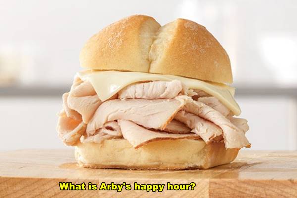 What is Arby's happy hour?